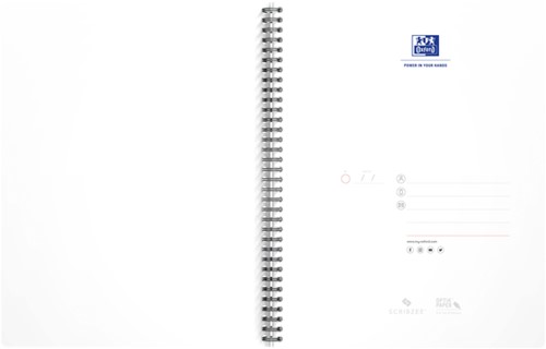 Collegeblok Oxford Office Essentials A4+ lijn 4-gaats 180 pagina's 80gr assorti-7