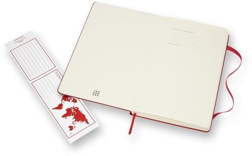 Notitieboek Moleskine large 130x210mm blanco hard cover rood-2