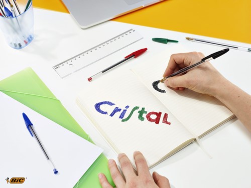 Balpen Bic Cristal medium blauw doos à  90+10 gratis-1