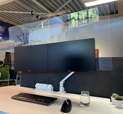Filex hygiëne vesa acryl scherm 70x60 2 monitoren M