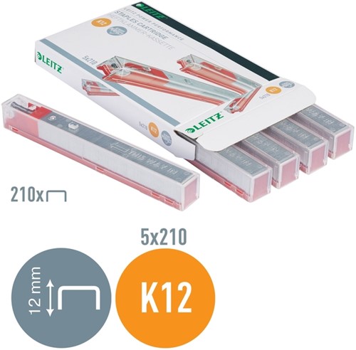 Nieten Leitz cassette K12 26/12 verzinkt 1050 stuks-7