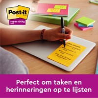 Memoblok Post-it 6445 Super Sticky 152x101mm assorti 4 stuks-1