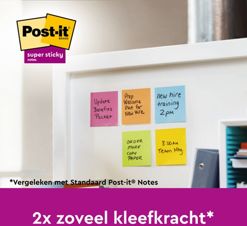Memoblok Post-it 2028 Super Sticky 76x76mm kubus geel-3