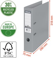 Ordner Esselte No.1 Power VIVIDA 75mm 30% gerecycled PP folie zwart-3