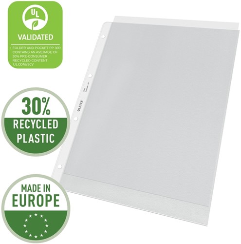 Showtas Leitz Premium copy safe 0.12mm 4-gaats PP A4 transparant 100 stuks-2