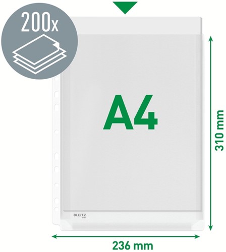 Showtas Leitz Premium copy safe 0.17mm PVC Expansievouw glashelder 10 stuks-1