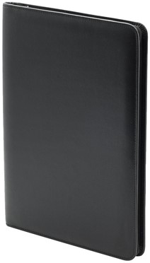 Schrijfmap van der Spek A4 + rits rundleer met nerf zwart-2