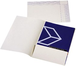 Binnenmap Djois A4 1 klep 180gr ivoor