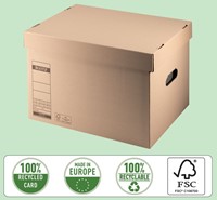 Archief- en transportdoos met deksel Leitz Premium 335x280x440mm natuurbruin-1