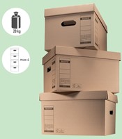 Archief- en transportdoos met deksel Leitz Premium 335x280x440mm natuurbruin-9