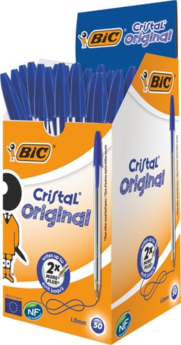 Balpen Bic Cristal medium blauw
