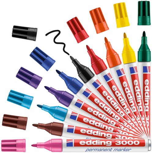 Viltstift edding 3000 rond 1.5-3mm blauw-8