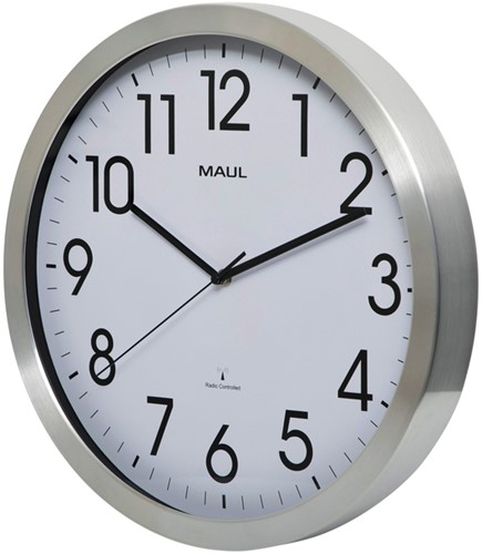 Wandklok MAUL Move RC Ø400x45mm aluminium frame wit incl. batterij-2