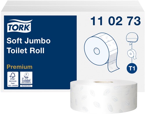 Toiletpapier Tork T1 110273 Premium 2laags 360m 1800vel 6rollen