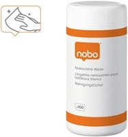 Whiteboard reinigingsdoekjes Nobo pot met 100 stuks-1