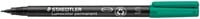 Viltstift Staedtler Lumocolor 313 permanent S groen