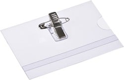 Badge Huismerk met clip en speld 65x95mm