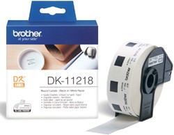 Etiket Brother DK-11218 rond 24mm 1 rol á 1000 stuks wit