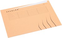 Vouwmap Secolor met tabrand A4 100% gerecycled karton 250gr Beige
