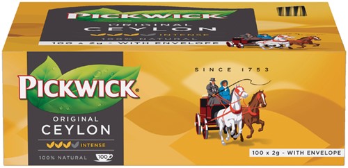 Thee Pickwick Ceylon 100 zakjes van 2gr met envelop