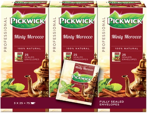 Thee Pickwick minty morocco 25 zakjes van 2gr