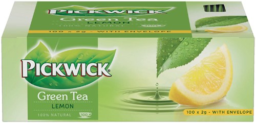 Thee Pickwick groene thee original lemon 100 zakjes van 2gr