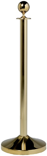 Afzetpaal Securit 100cm met voet goudkleurig