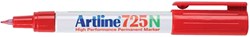 Fineliner Artline 725 rond fijn rood