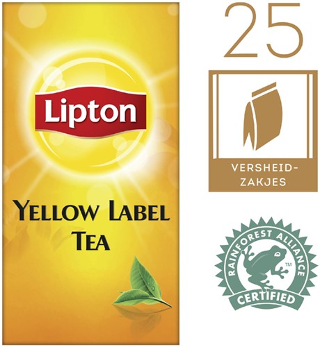 Thee Lipton Yellow label 25stuks