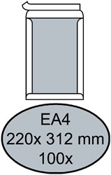 Envelop Quantore bordrug EA4 220x312mm zelfklevend wit 100 stuks
